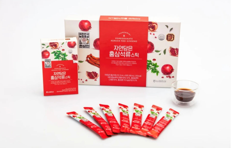 Pomegranate with Korean Red Ginseng 10ml x 30 stick pouches / 30 days serving