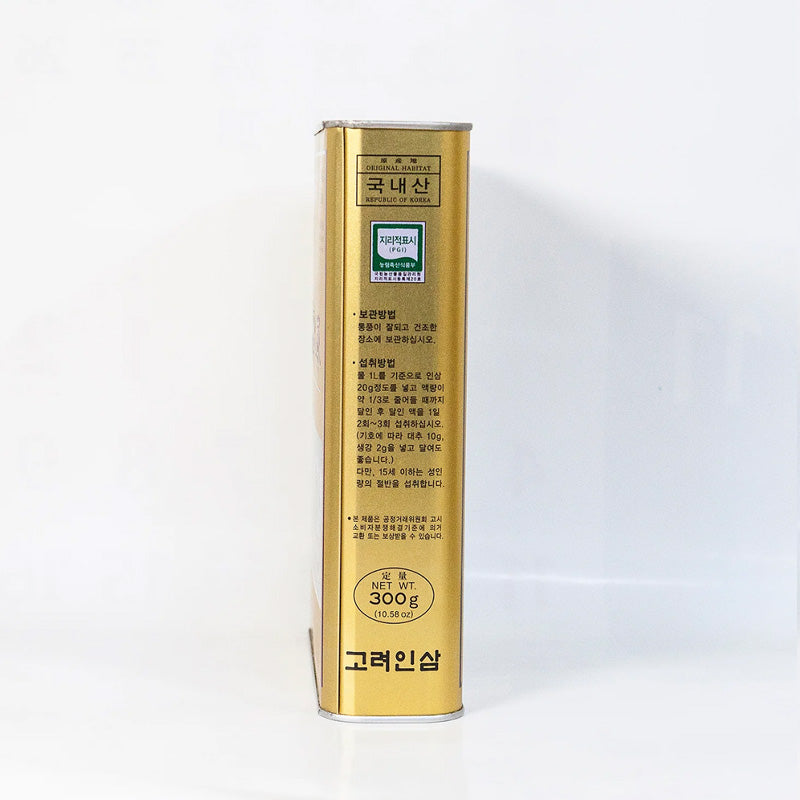 Top Grade 6-Year-Old Korean Ginseng (Dried White Ginseng) / 300g 15 Roots