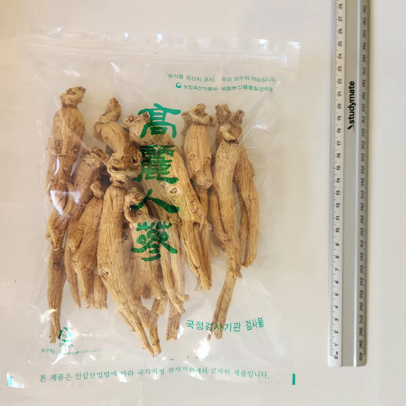 Top Grade 6-Year-Old Korean Ginseng (Dried White Ginseng) / 300g 15 Roots