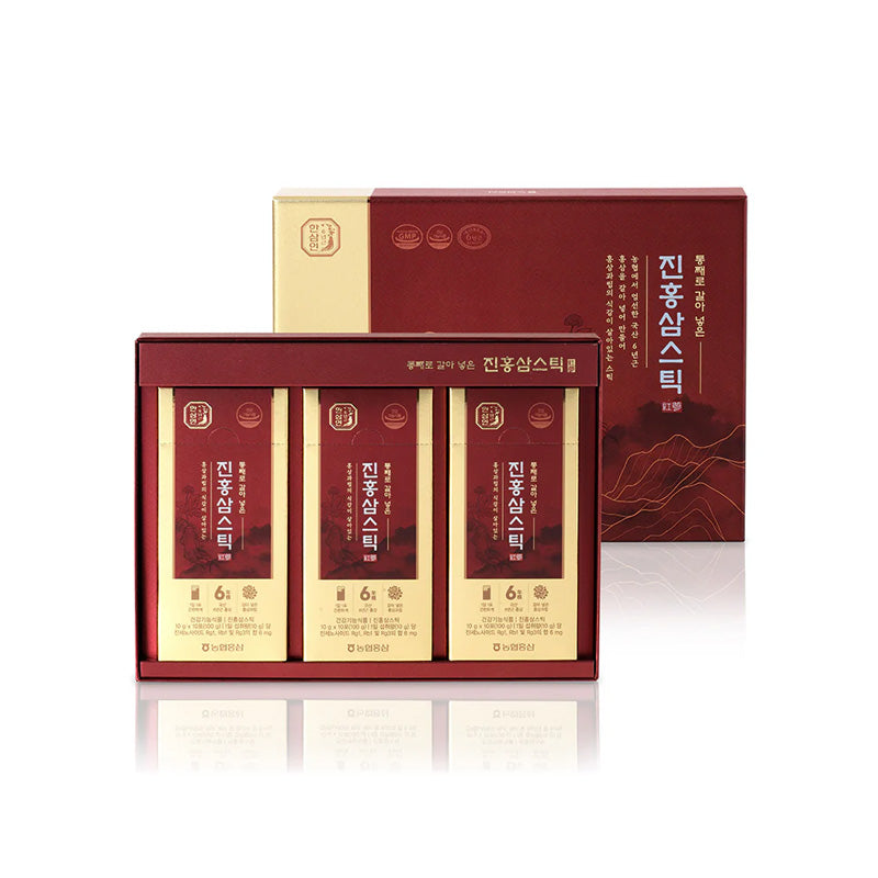 Whole Root Korean Red Ginseng Stick / 10g x 30 sticks