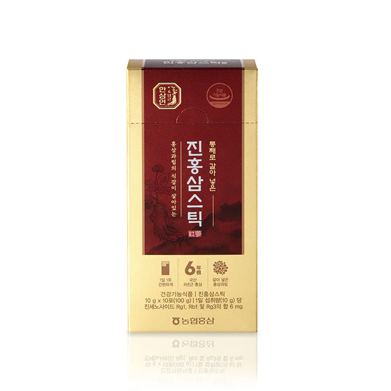 Whole Root Korean Red Ginseng Stick / 10g x 30 sticks