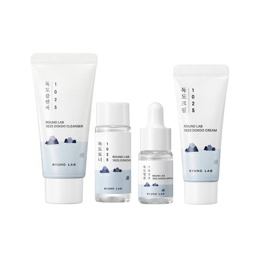 [K-beauty] 1025 DOKDO Trial Kit (Cleanser 30ml/ Toner 20ml/ Ampoule 10ml/ Cream 20ml)