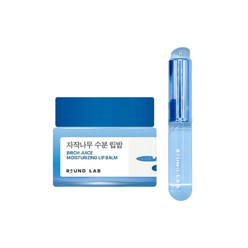 [K-beauty] Round LAB Birch Juice Moisturizing LIP BALM Set (+Bruch)