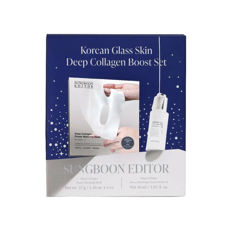 [K-beauty] SUNGBOON EDITOR KOREAN GLASS SKIN Deep Collagen  Overnight Boost Set #Real Tiktok Overnight Mask #C-infused Skin BooSerum