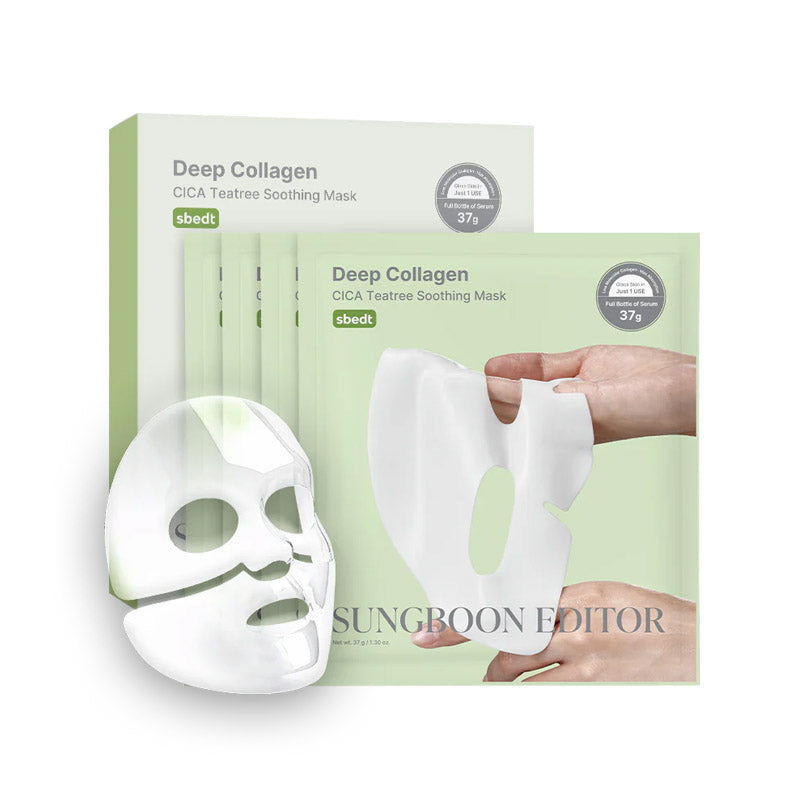 [K-beauty] SUNGBOON EDITOR Deep Collagen Cica Teatree Soothing Mask (sbedt) 37g*4ea