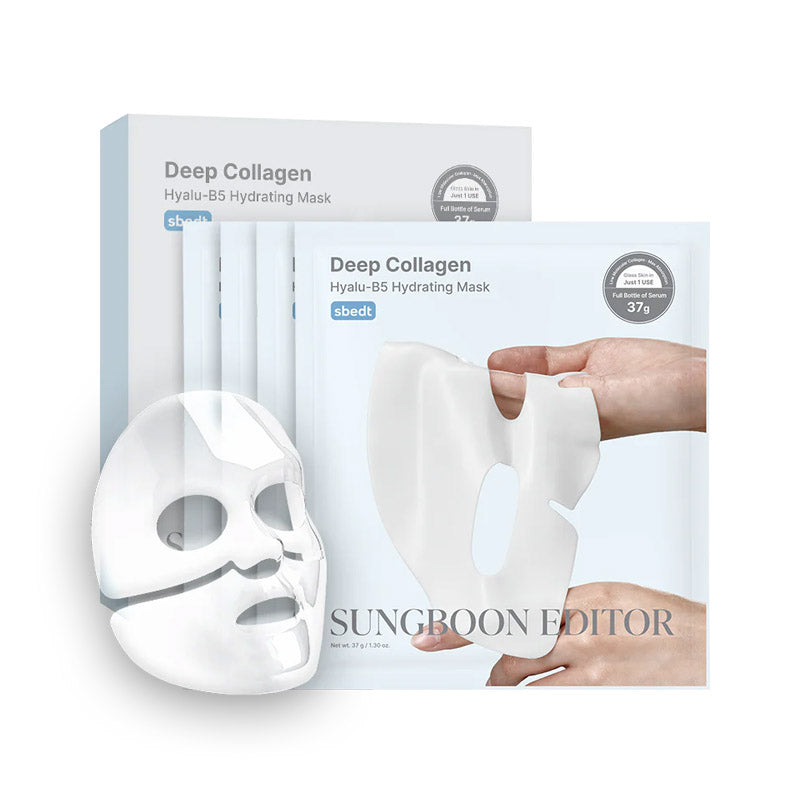 [K-beauty] SUNGBOON EDITOR Deep Collagen Hyalu-B5 Hydrating Mask (sbedt) 37g*4ea
