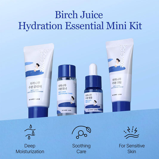 [K-beauty] Birch Juice Trial Kit (Cleaner 30ml/ Toner 20ml/ Ampoule 10ml/ Cream 20ml)