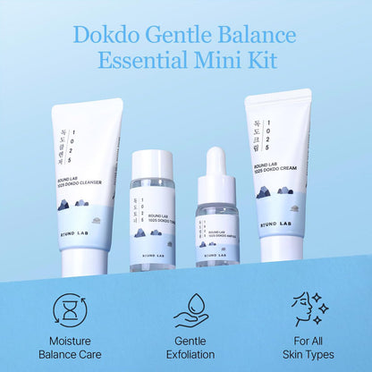 [K-beauty] 1025 DOKDO Trial Kit (Cleanser 30ml/ Toner 20ml/ Ampoule 10ml/ Cream 20ml)