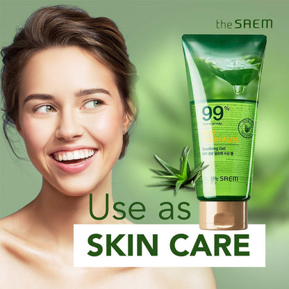 [K-beauty] The-SAEM Jeju Fresh Aloe Soothing Gel 99% Tube Type 300ml