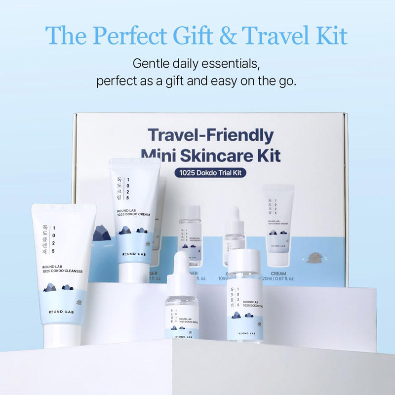 [K-beauty] 1025 DOKDO Trial Kit (Cleanser 30ml/ Toner 20ml/ Ampoule 10ml/ Cream 20ml)