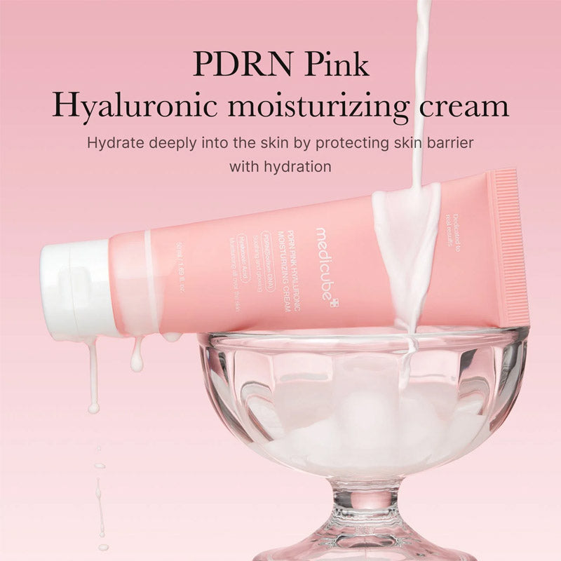 [K-beauty] Medicube PDRN PINK HYALURONIC MOISTURIZING CREAM double Gift Set (50ml+50ml)