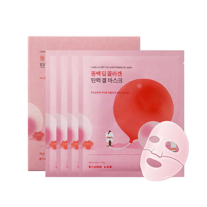 [K-beauty] Round LAB Camellia DEEP COLLAGEN V Lifting GEL MASK 4ea