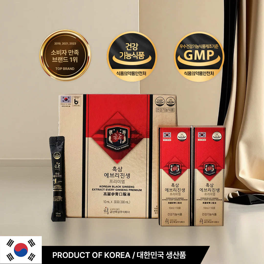 Korean Black Ginseng Extract Stick Premium / 30days serving