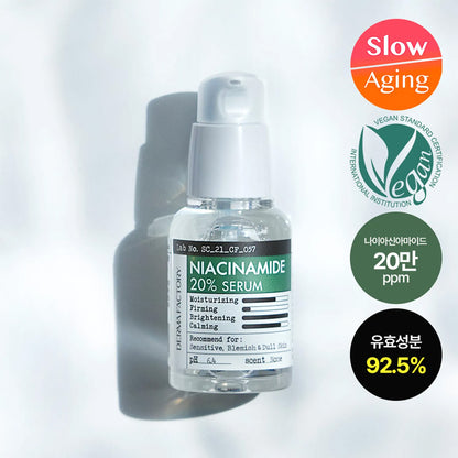 [K-beauty] DERMA FACTORY NIACINAMIDE 20% SERUM