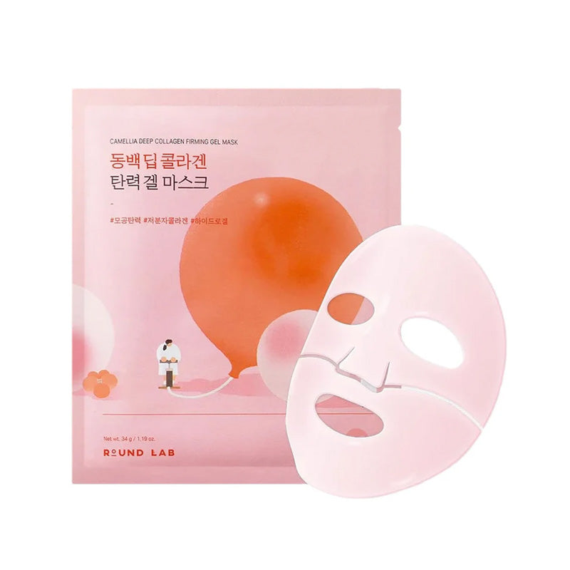 [K-beauty] Round LAB CAMELLIA Deep COLLAGEN FIRMING GEL MASK (4EA)