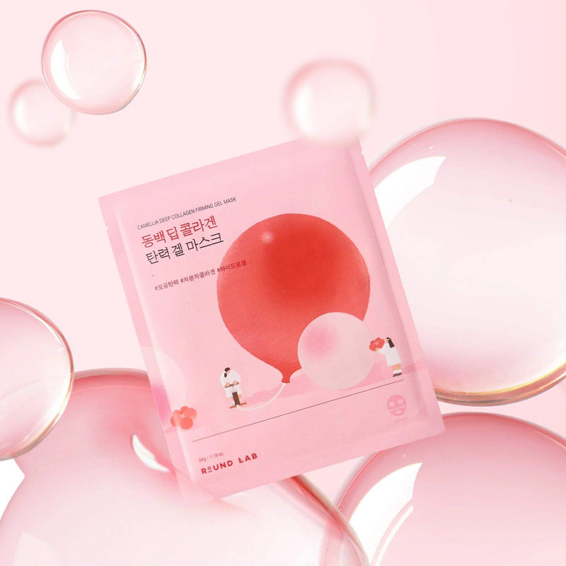 [K-beauty] Round LAB CAMELLIA Deep COLLAGEN FIRMING GEL MASK (4EA)