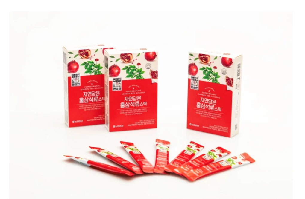 [Hansamin] Pomegranate with Korean Red Ginseng 10ml x 30 stick pouches / 30 days serving