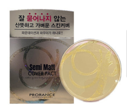 [K-beauty] Prorance Semi Matte Cover PACT (SPF 25 PA++) with refill