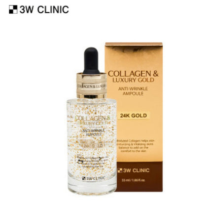 [K-beauty] 3W CLINIC Collagen & Luxury GOLD Anti-Wrinkle AMPOULE 100ml