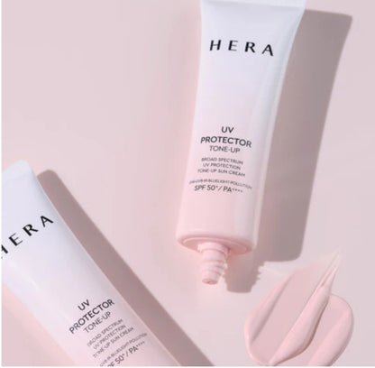 [K-BEAUTY] HERA UV PROTECTOR TONE-UP (Broad Spectrum/ UV Protection/ Tone up Sun Cream) UVA-UVB-IR-BLUELIGHT-POLLUTION SPF 50+/PA++++