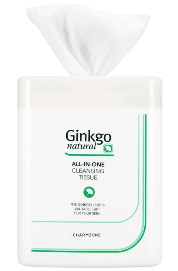 [K-beauty] Charmzone GINKGO Natural All-in-one Cleansing Tissue 110 Sheets