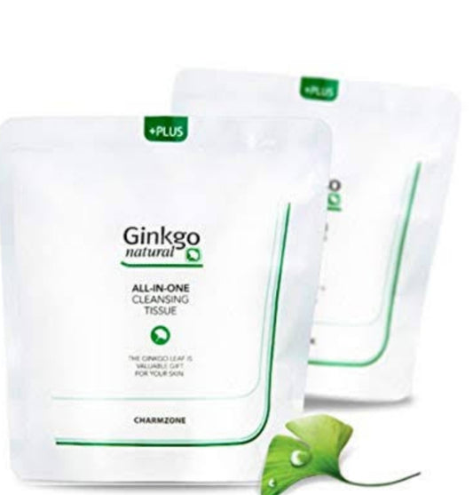 [K-beauty] Charmzone GINKGO Natural All-in-one Cleansing Tissue (Refill) 110 sheets