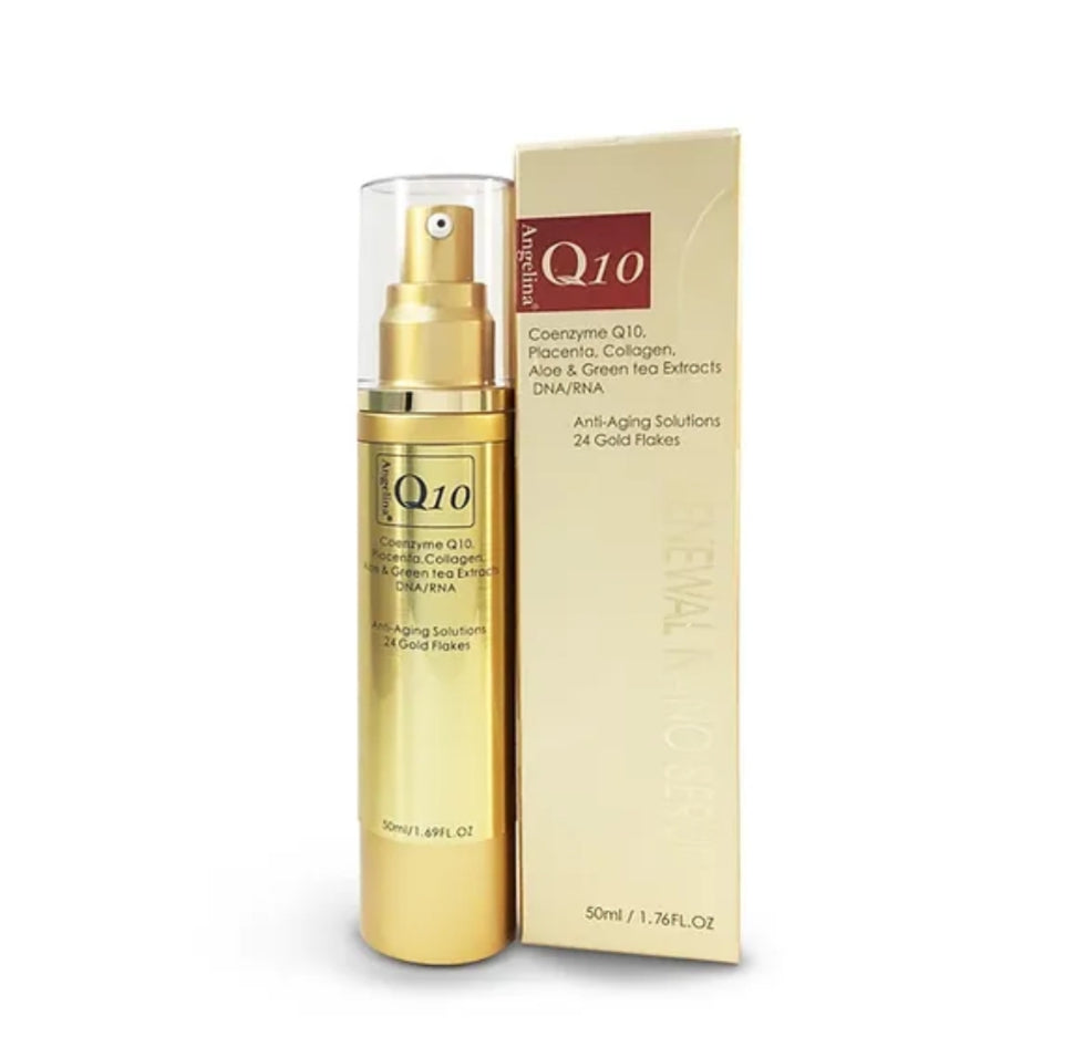 [Angelina] Angelina  Q10 Renewal NANO Serum Anti-Aging Solutions 24 GOLD Flakes