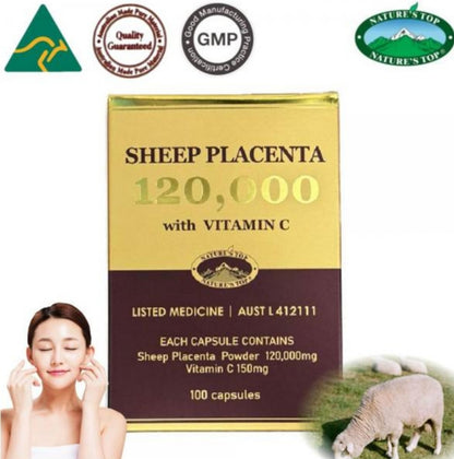 [Nature's Top] Placenta 120,000mg with Vitamin C 100caps