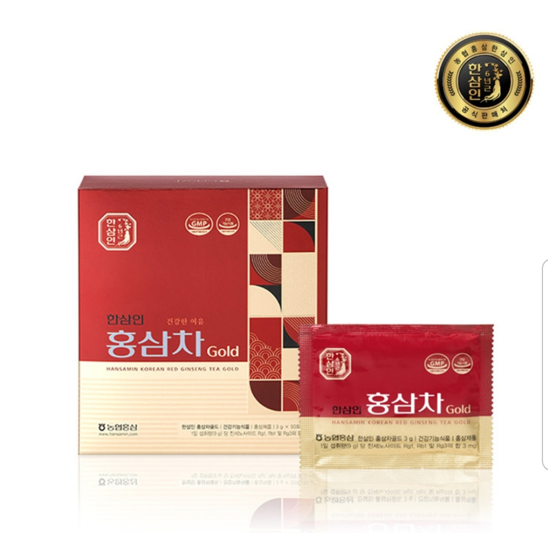 [Hansamin] Korean Red Ginseng Tea Gold / 3g*50, 3g*100 sachets