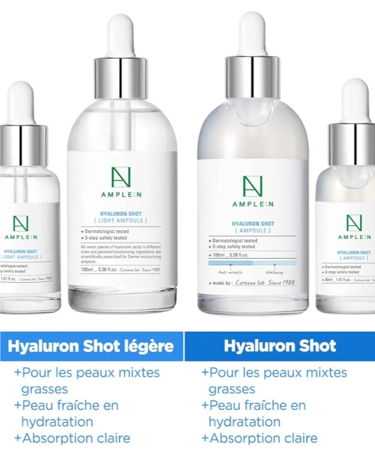 [K-beauty] Coreana AMPLE:N Hyaluronic SHOT Hydration Ampoule