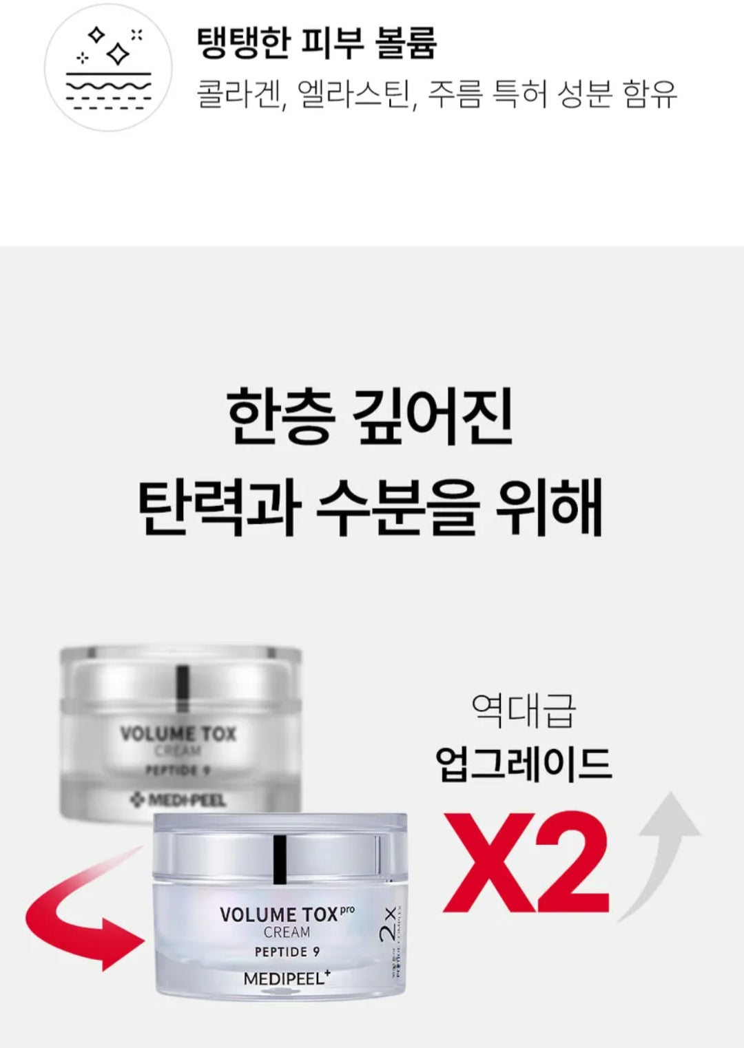 [K-Beauty] MEDIPEEL+ VOLUME TOX Pro Cream Peptide 9 (2X)