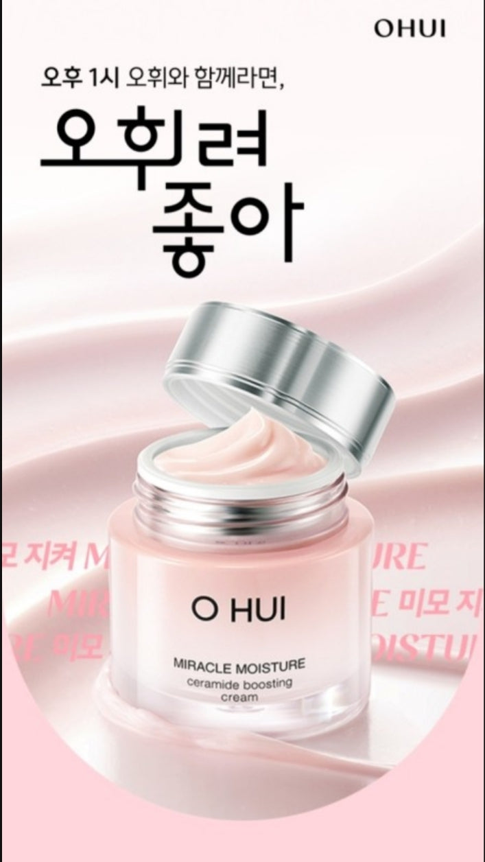 [K-beauty] O Hui Miracle Moisture Ceramide Boosting Cream Special Set with 3 gifts