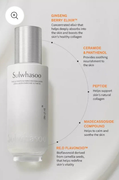 [K-beauty] Sulwhasoo The Ultimate S Enriched Water & Emulsion Set (2025 Edition)