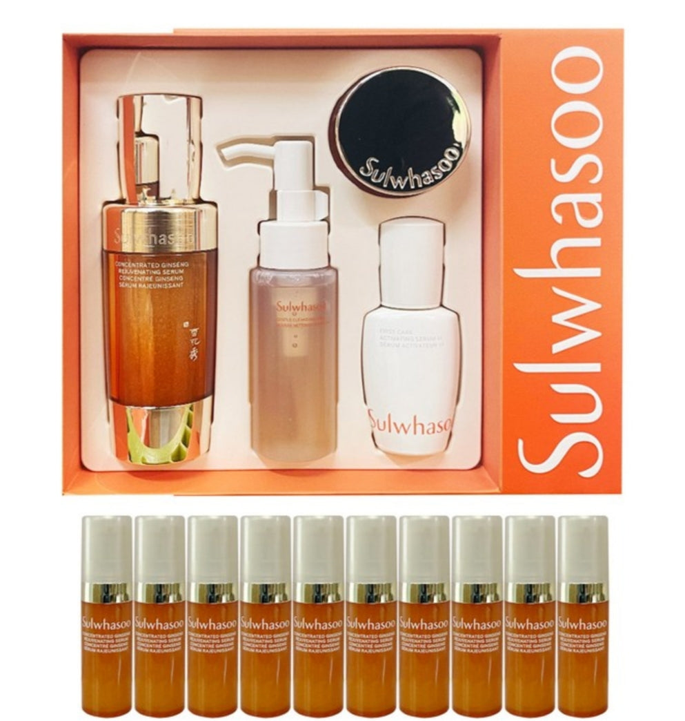 [K-beauty] (Upgraded) Sulwhasoo Concentrated Ginseng Rejuvenating Serum Gift Set (4 items)