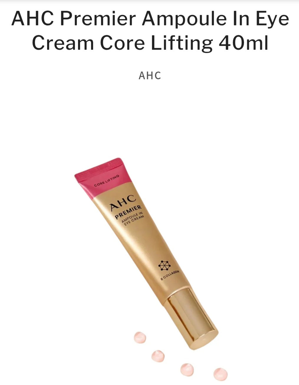 [K-beauty] AHC Premier Ampoule in EYE Cream (Collagen T4)