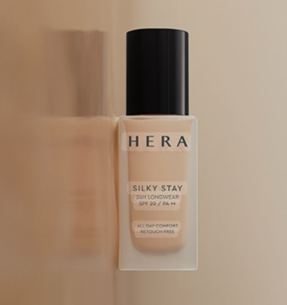 [K-beauty] Hera Silky Stay 24H Longwear Foundation (SPF20/ PA++)- All day Comfort Retouch Free