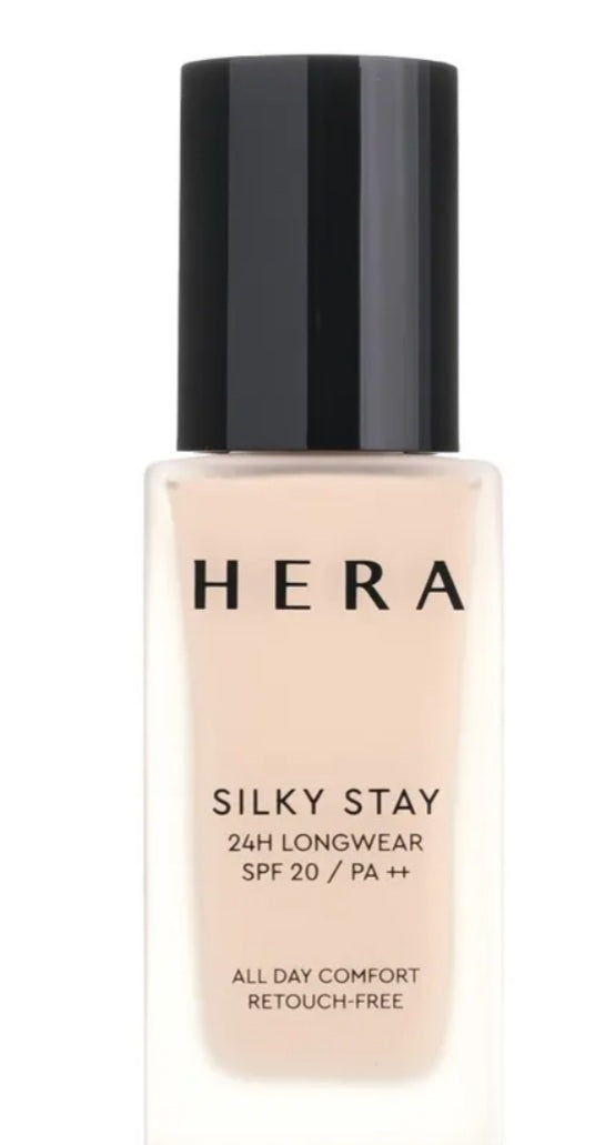 [K-beauty] Hera Silky Stay 24H Longwear Foundation (SPF20/ PA++)- All day Comfort Retouch Free