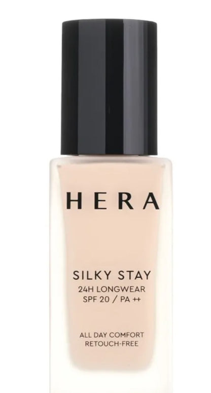 [K-beauty] Hera Silky Stay 24H Longwear Foundation (SPF20/ PA++)- All day Comfort Retouch Free