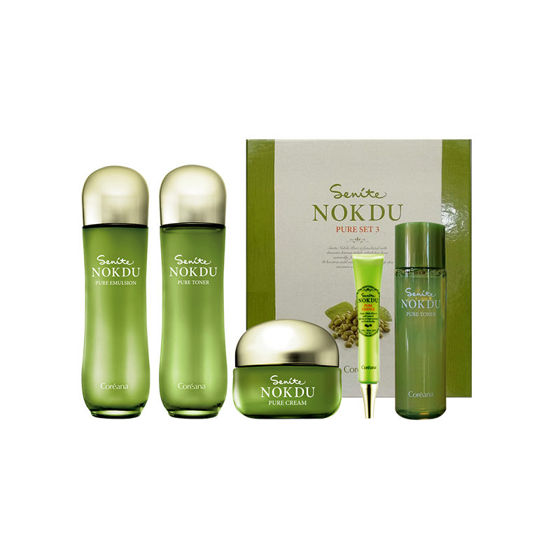 [K-Beauty] Coreana SENITE Nokdu Pure Skincare Set 5 items(Special)