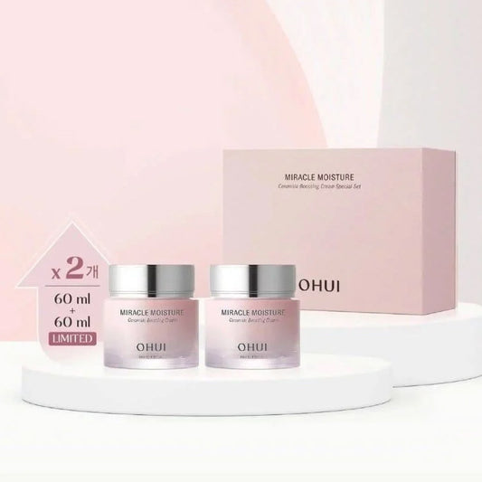 [K-beauty] O HUI Miracle Moisture Ceramide Boosting Cream DUO SET 60ml+60ml (Limited Edition)