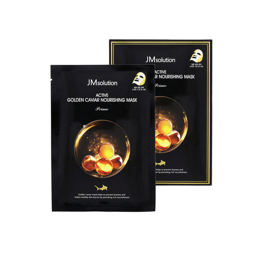 [K-beauty] JM SOLUTION Active GOLDEN CAVIAR NOURISHING Mask (10 Sheets)
