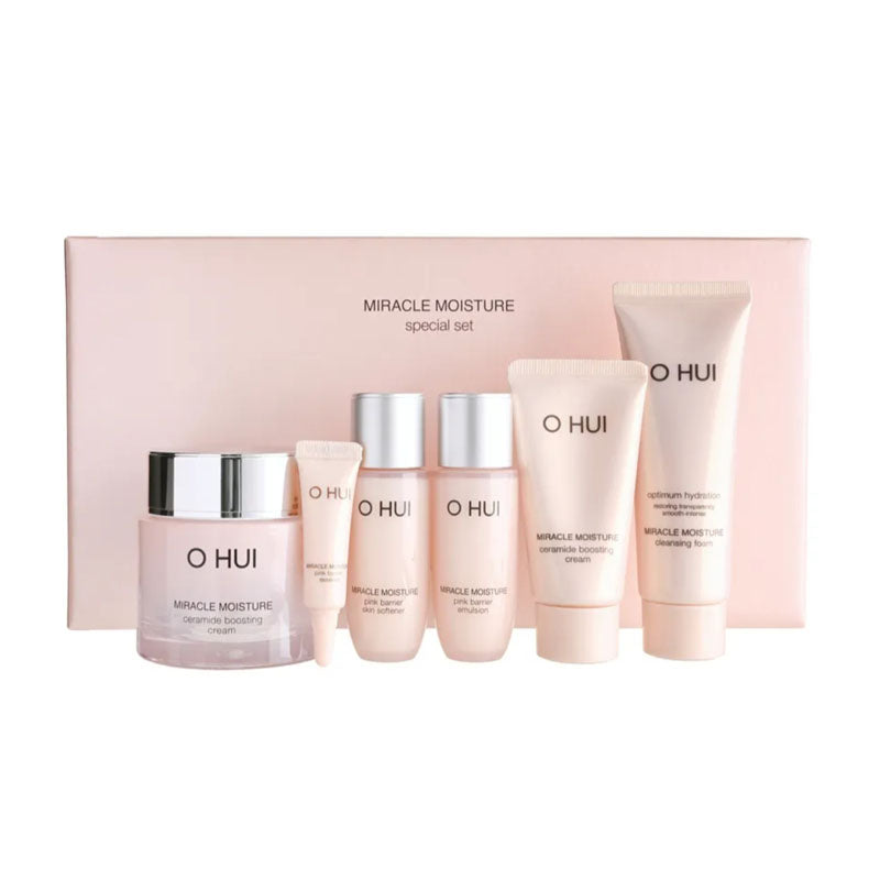 [K-beauty] O Hui Miracle Moisture Ceramide Boosting Cream Special Set (6 Items)