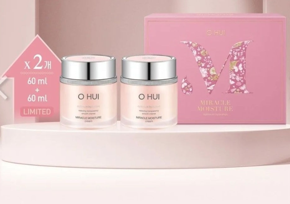 [K-beauty] O Hui Miracle Moisture Cream Double Set Limited edition 60ml+ 60ml