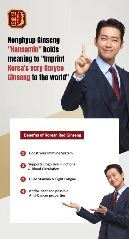 [Hansamin] Korean Red Ginseng Tonic Family Care (50ml x 60pouches) / 60days Serving