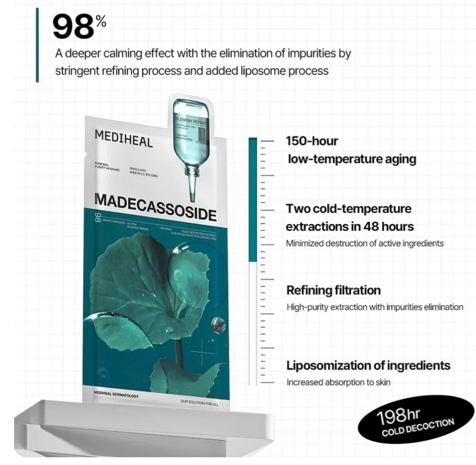 [K-beauty] Medheal Madecassoside Essential Mask_Blemish Repair (10 Sheets)