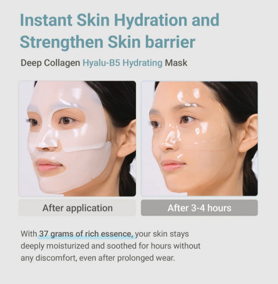 [K-beauty] SUNGBOON EDITOR Deep Collagen Hyalu-B5 Hydrating Mask (sbedt) 37g*4ea