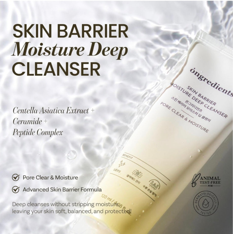 [K-beauty] ONGREDIENTS SKIN BARRIER MOISTURE DEEP CLEANSER 120ml