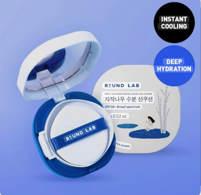 [K-beauty] Round LAB Birch Juice Moisturizing SUN CUSHION 15g (**FLASH OFFER**)