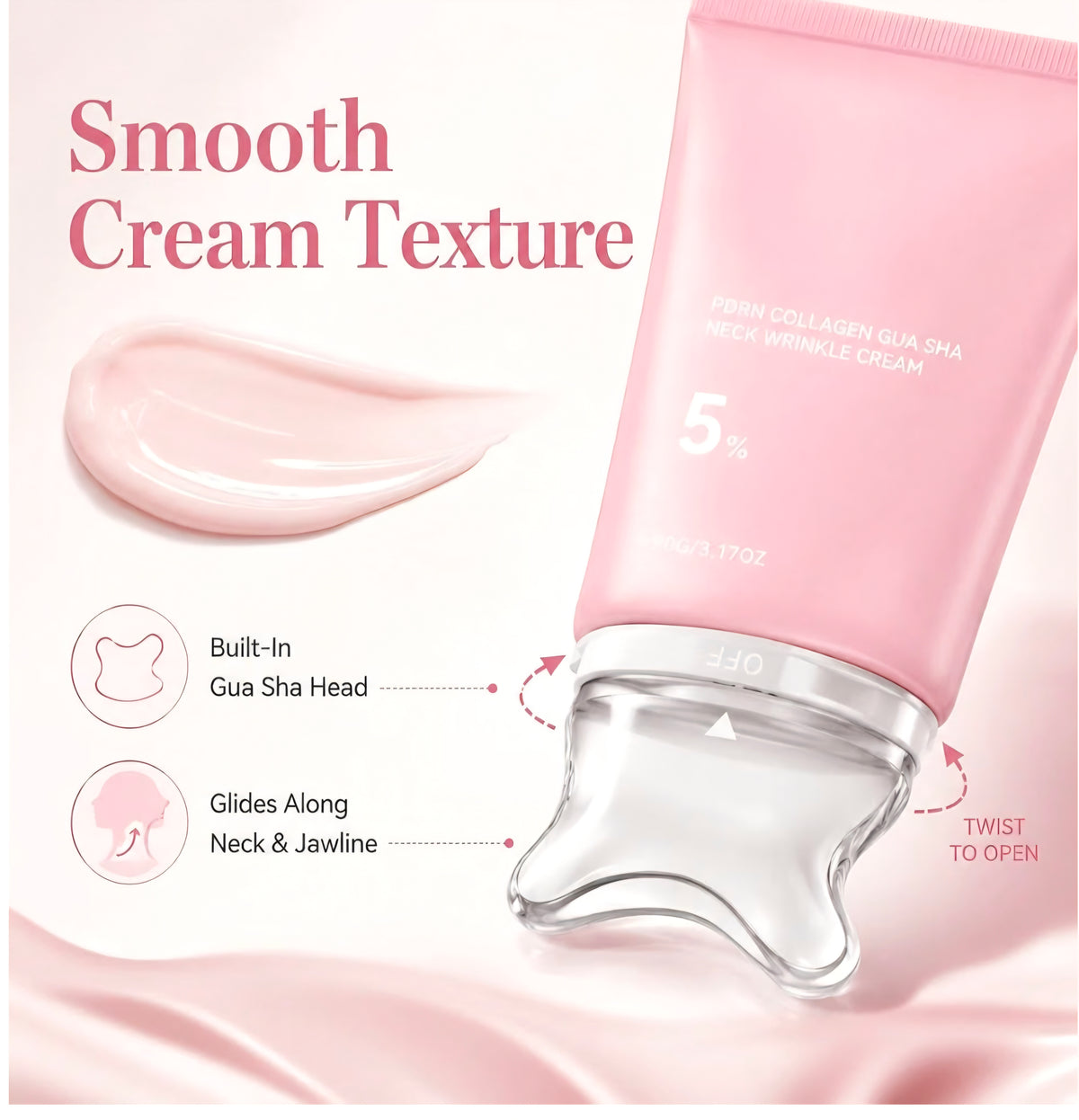 [K-beauty] Medicube  PDRN Collagen GUA SHANeck Wrinkle Cream (5% VOLUFILINE) 90g