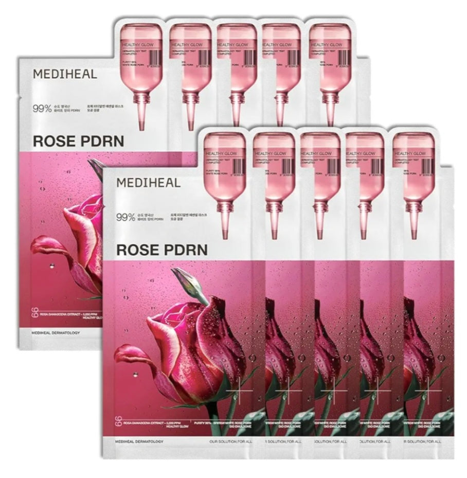 [K-beauty] Medheal Rose PDRN Essential Mask_Revitalizing (10sheets)